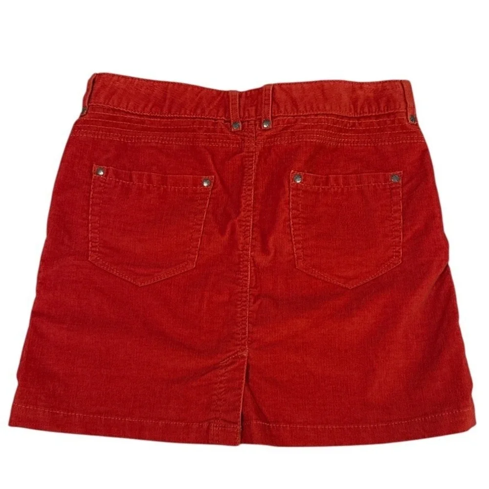 NWT Athleta Corduroy Mini Skirt Burnt Orange Size 4 Preppy Retro‎ 70's